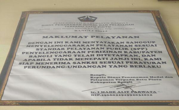 BAGAN ALUR PELAYANAN PERIZINAN