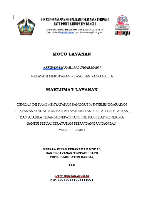 MOTO DAN MAKLUMAT LAYANAN